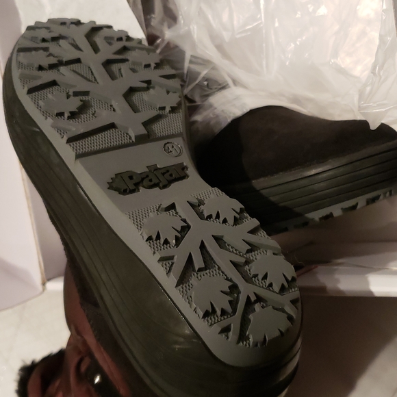 PAJAR Canada New MIA Fur Trim Wedge Front Zip Waterproof Winter Boot Women's 10 - Picture 16 of 17